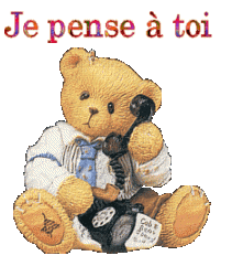 Gif animé je pense à toi ours